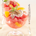 Watermelon and Peaches Dessert